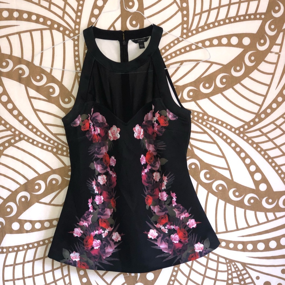 🌺🌸🌺 GUESS Sleeveless Peplum Top